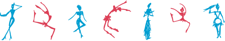 Tänzerinnen-Grafik für Tanz-Workshop, Chakren-Tanz und 1:1 Tanz-Coaching mit Friederike Hofmann | 